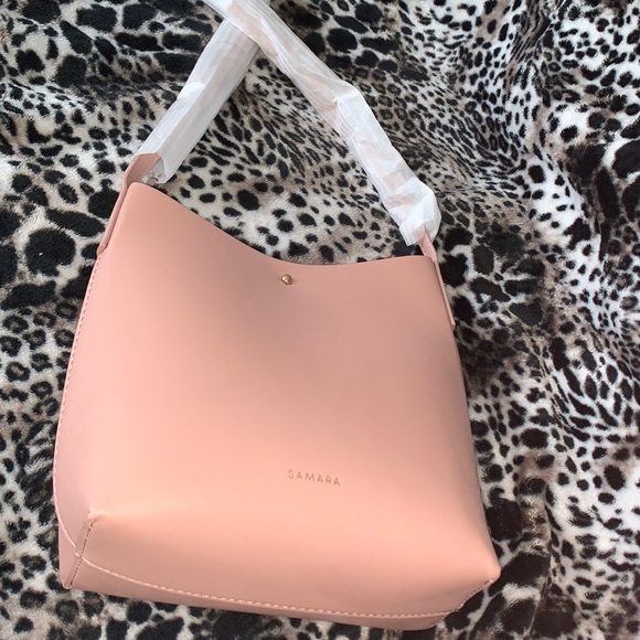 samara Bags New Samara Anthro Gold Blush Pink Bucket Bag Purse